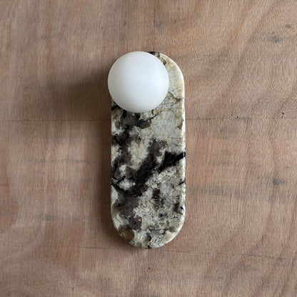 Jade Minimalist Marble & Glass Wall Lamp – Elegant Indoor Sconce