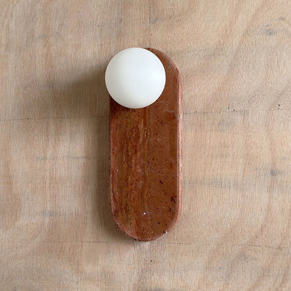 Jade Minimalist Marble & Glass Wall Lamp – Elegant Indoor Sconce