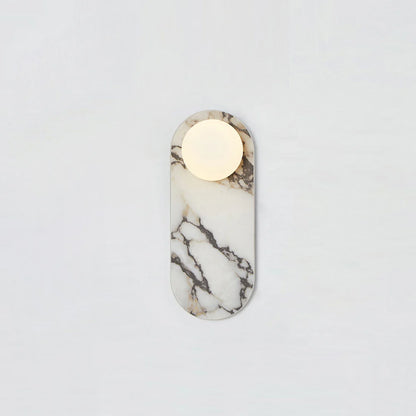 Jade Minimalist Marble & Glass Wall Lamp – Elegant Indoor Sconce
