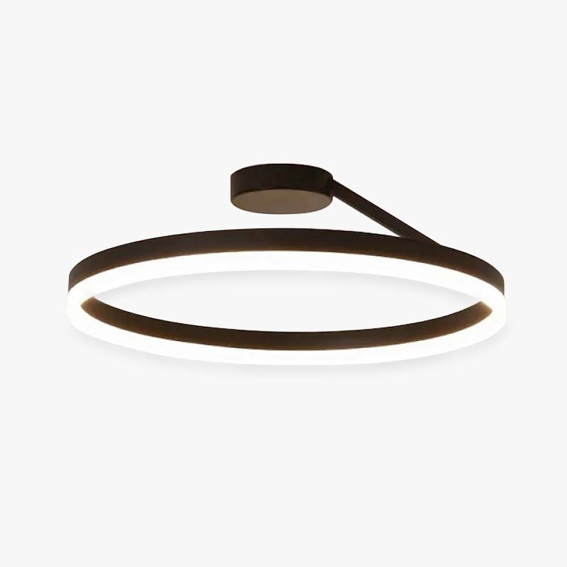 Arisha Modern Circle Flush Mount Ceiling Light – Black/White, LED