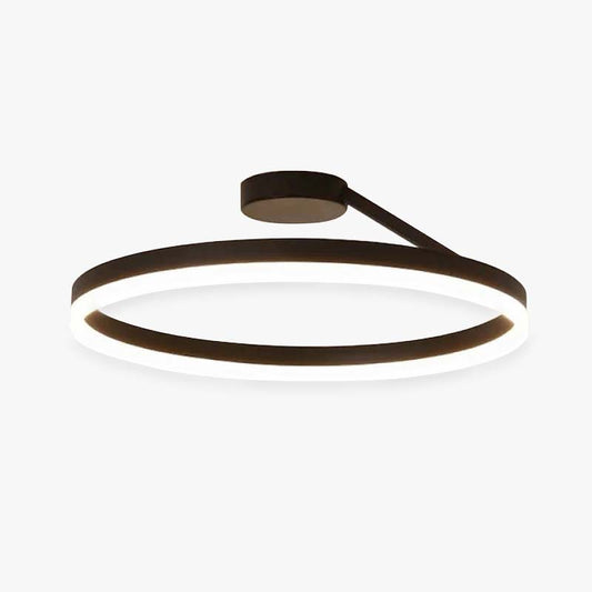 Arisha Modern Circle Flush Mount Ceiling Light – Black/White, LED