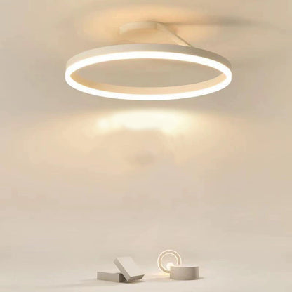 Arisha Modern Circle Flush Mount Ceiling Light – Black/White, LED