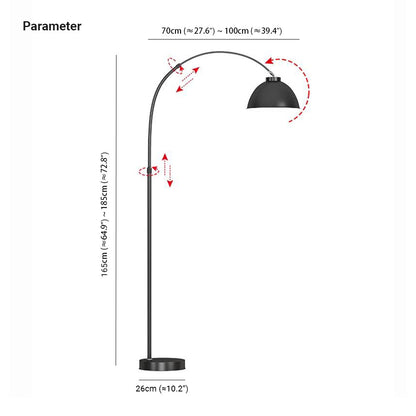 Morandi Modern Arc Floor Lamp – 73" Tall, 3 Colour Options