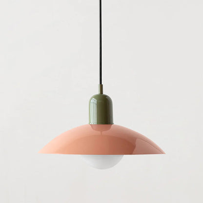 Morandi Modern Metal Pendant Light – Colorful Dome Shade, G9 Base