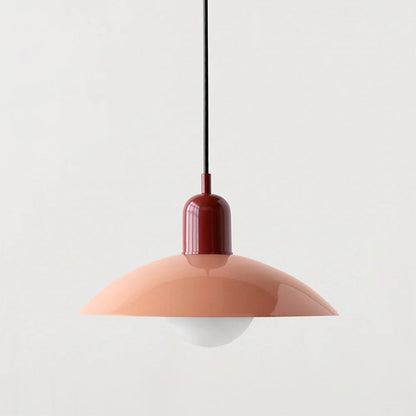 Morandi Modern Metal Pendant Light – Colorful Dome Shade, G9 Base