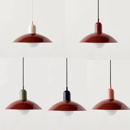Morandi Modern Metal Pendant Light – Colorful Dome Shade, G9 Base