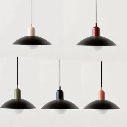 Morandi Modern Metal Pendant Light – Colorful Dome Shade, G9 Base