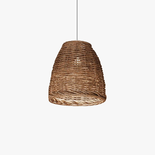 Muto Vintage Rustic Rattan LED Pendant Light – 13.8–23.6", E27