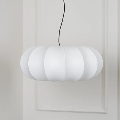 Ozawa Vintage Oblate Silk & Metal Pendant Light – 3 Sizes