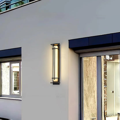 Orr Square Outdoor Wall Light – Metal & Alabaster-Resin IP65 LED