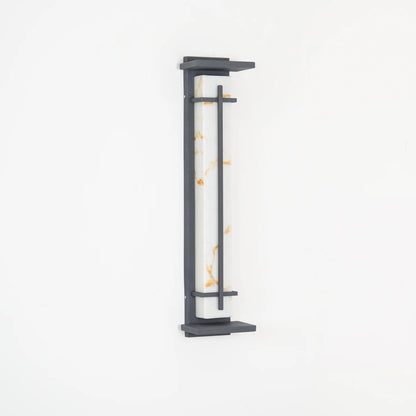 Orr Square Outdoor Wall Light – Metal & Alabaster-Resin IP65 LED
