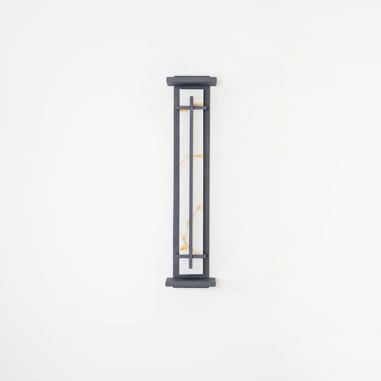 Orr Square Outdoor Wall Light – Metal & Alabaster-Resin IP65 LED