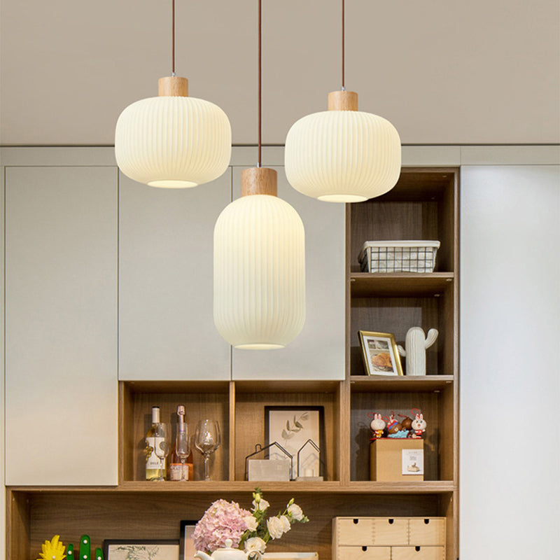 Ozawa Modern Wood & Glass Pendant Light – 2 Styles, 3 Sizes