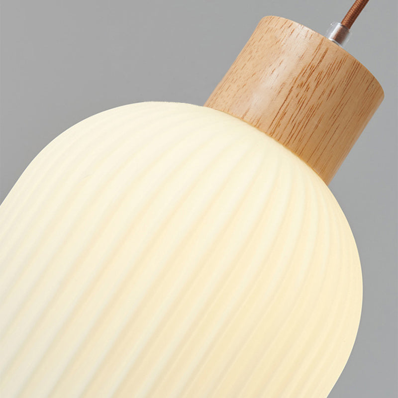 Ozawa Modern Wood & Glass Pendant Light – 2 Styles, 3 Sizes