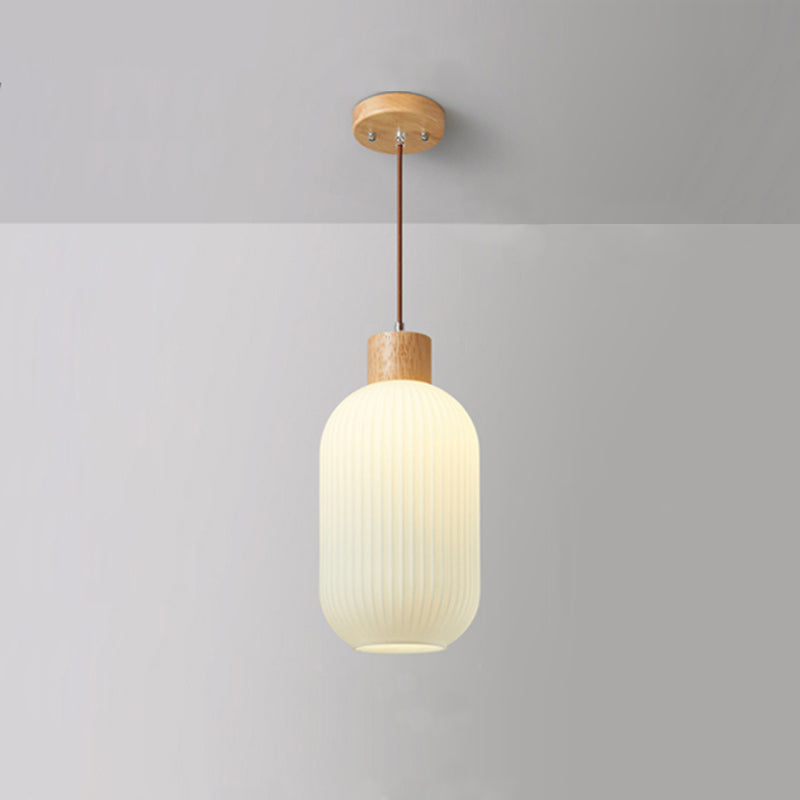 Ozawa Modern Wood & Glass Pendant Light – 2 Styles, 3 Sizes