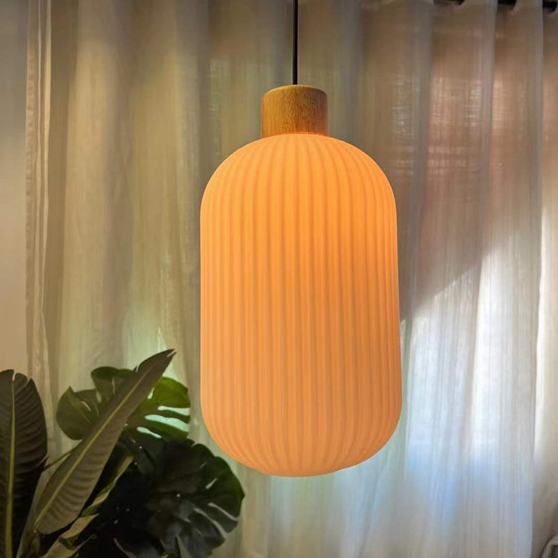 Ozawa Modern Wood & Glass Pendant Light – 2 Styles, 3 Sizes