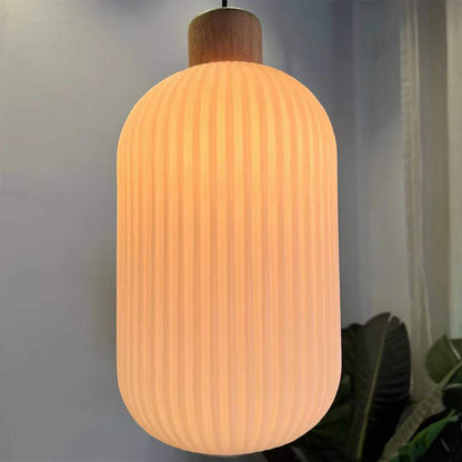 Ozawa Modern Wood & Glass Pendant Light – 2 Styles, 3 Sizes