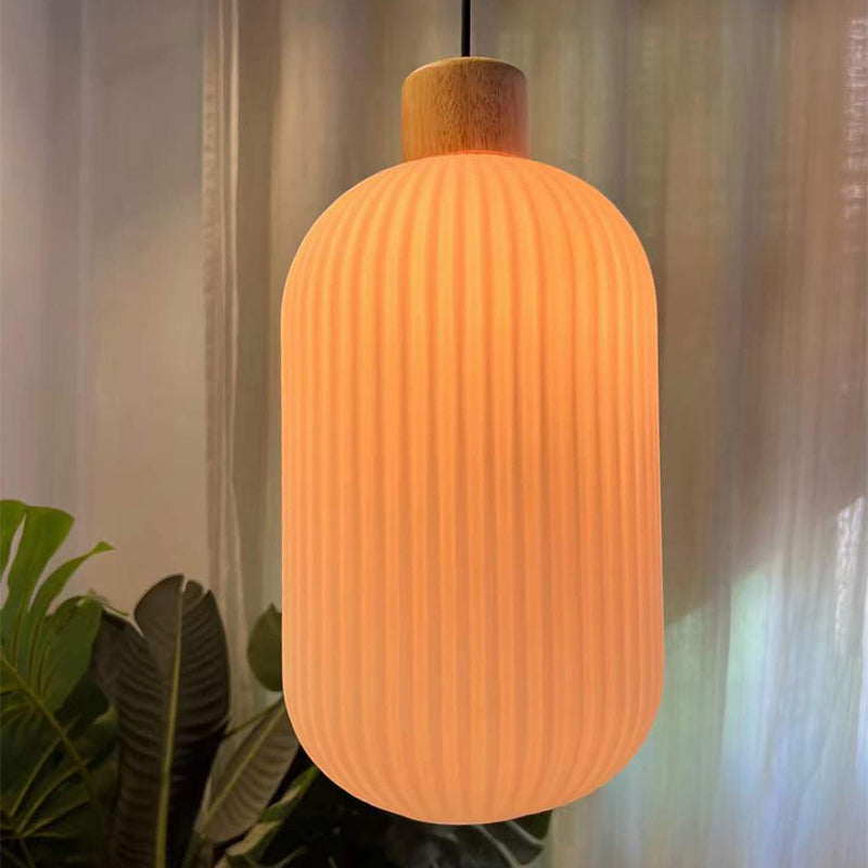 Ozawa Modern Wood & Glass Pendant Light – 2 Styles, 3 Sizes
