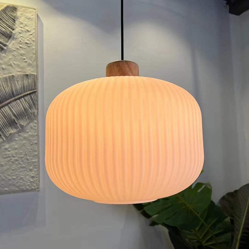 Ozawa Modern Wood & Glass Pendant Light – 2 Styles, 3 Sizes