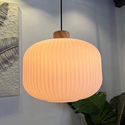 Ozawa Modern Wood & Glass Pendant Light – 2 Styles, 3 Sizes