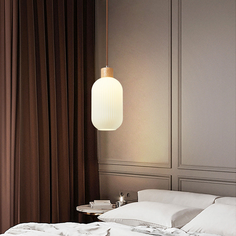Ozawa Modern Wood & Glass Pendant Light – 2 Styles, 3 Sizes