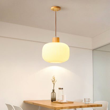 Ozawa Modern Wood & Glass Pendant Light – 2 Styles, 3 Sizes