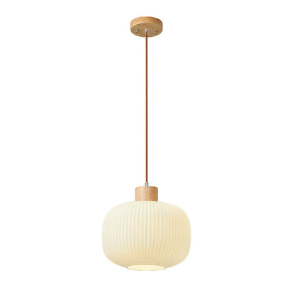 Ozawa Modern Wood & Glass Pendant Light – 2 Styles, 3 Sizes