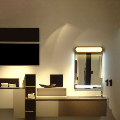 Ozawa Rectangular Wooden Wall Lamp – 21.7" LED, 3-Colour Switch