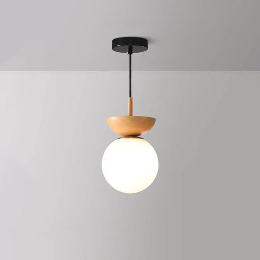 Log Japanese Pendant Lamp – LED Light with 3 Modes