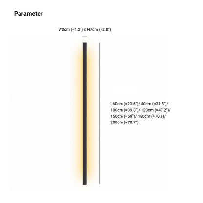 Edge Slim Linear Wall Lamp – Minimalist LED Fixture, 23.6–78.7"