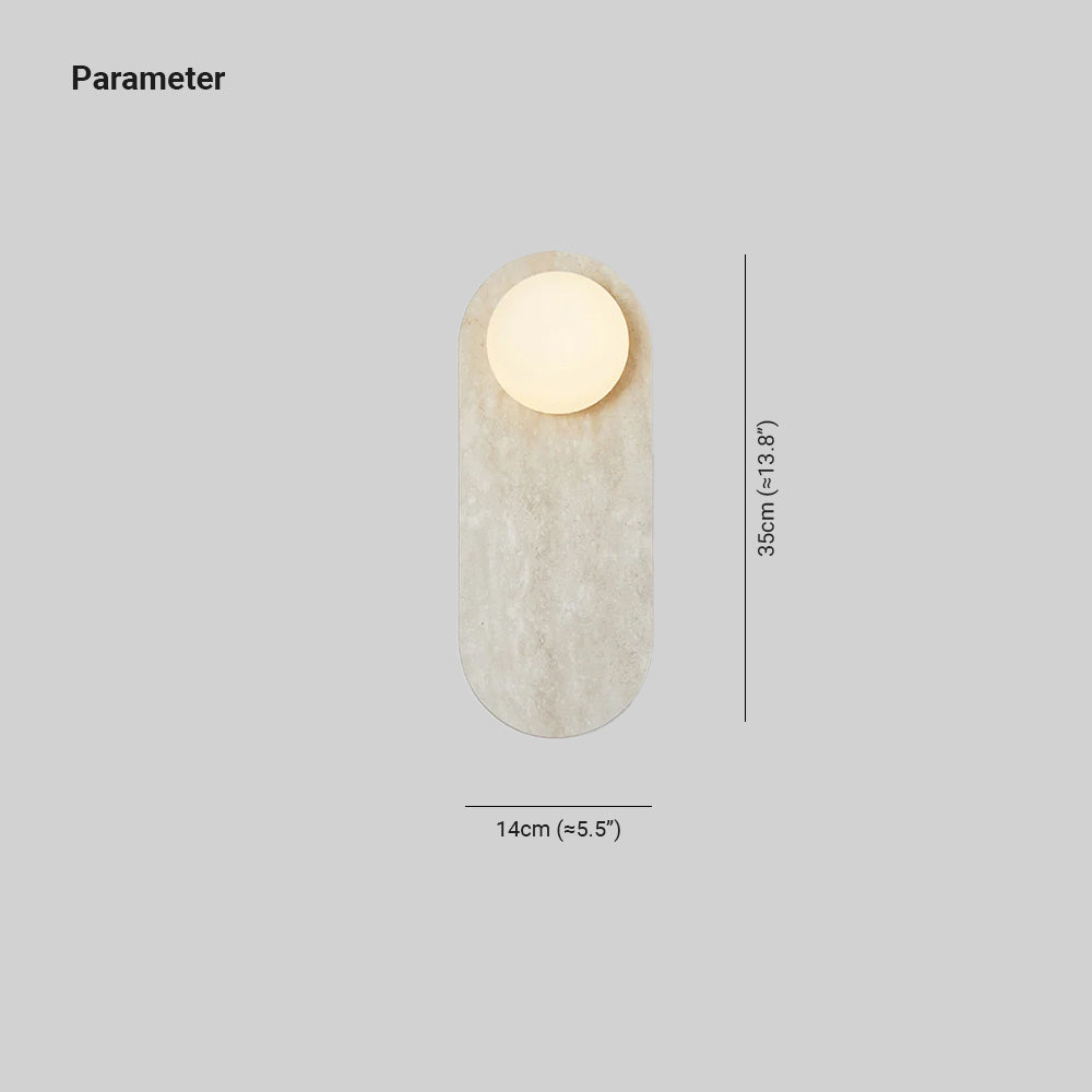 Jade Minimalist Marble & Glass Wall Lamp – Elegant Indoor Sconce