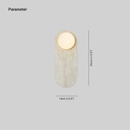 Jade Minimalist Marble & Glass Wall Lamp – Elegant Indoor Sconce