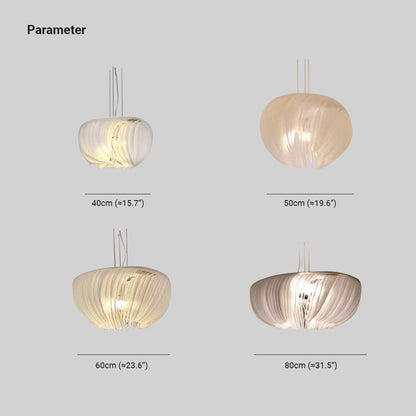 Renée Fabric & Metal Pendant Light – 15.8-31.5"(Vintage / Rustic Styles)