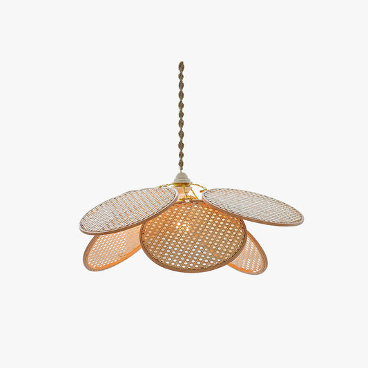 Ritta Rattan Willow Weave Pendant Light – French-Country Style, S/L