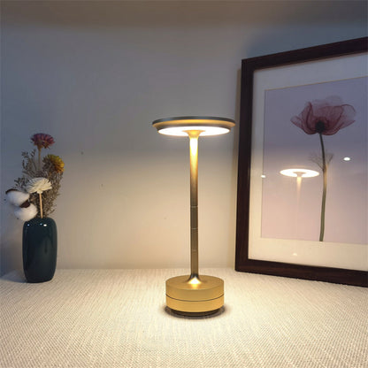 Metal Touch Lamp – Portable, Rechargeable, 3 Light Settings