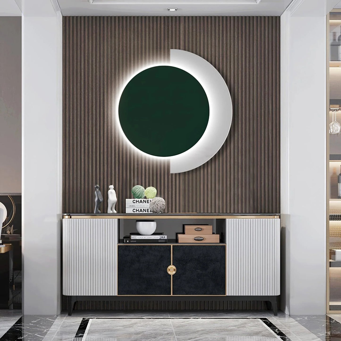 Edge Rounded Acrylic Wall Light – Minimalist Metal Fixture