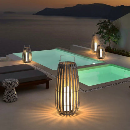Rattan Garden Lamp | Waterproof & Rechargeable
