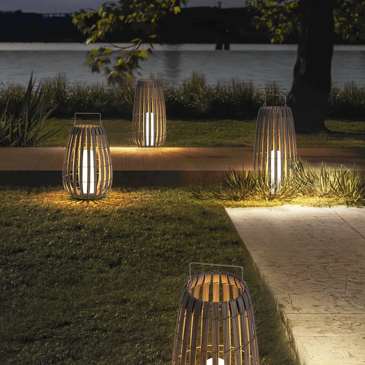 Rattan Garden Lamp | Waterproof & Rechargeable