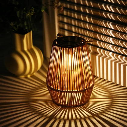 Rattan Solar Lantern – Outdoor Lighting