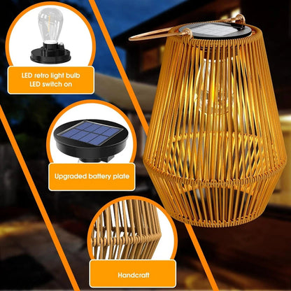 Rattan Solar Lantern – Outdoor Lighting