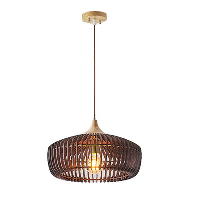 Ozawa Nordic Japanese Pendant Light – Wood, E27, 5–10 m²