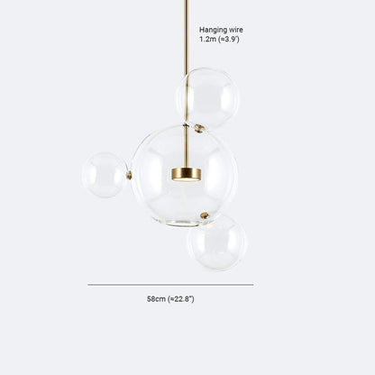 Hailie Glass Bubble Cluster Pendant Light – Frosted Glass, 1/3/5 Heads