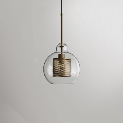 Gold Pendant Light With Glass Shade Soft Glow