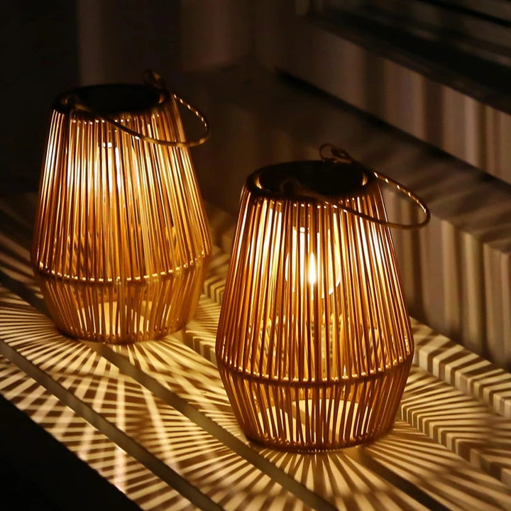 Rattan Solar Lantern – Outdoor Lighting