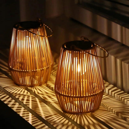 Rattan Solar Lantern – Outdoor Lighting