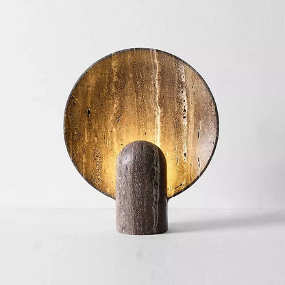 Travertine-Effect Stone Lamp – Mineral Elegance for Your Interior