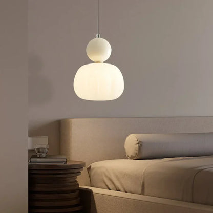 Art Deco Cream Pendant Lamp