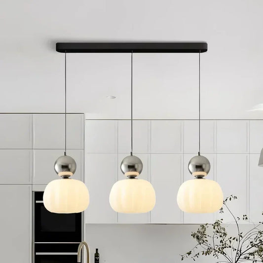 Art Deco Cream Pendant Lamp