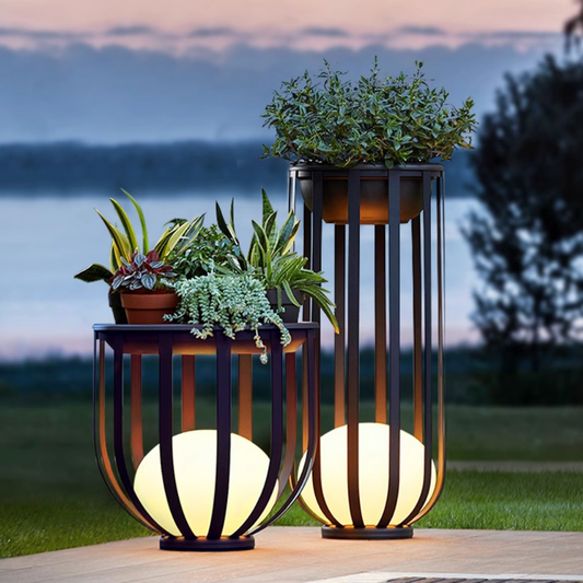 Solar Flower Stand Light – Outdoor LED with Dual Power