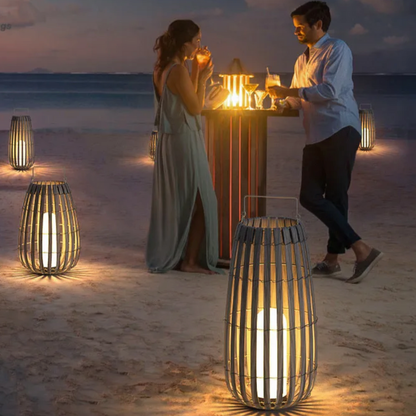 Rattan Garden Lamp | Waterproof & Rechargeable